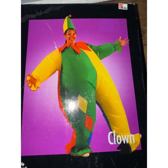 Rare Vintage New Inflatable Clown Costume One Size - Picture 5 of 12